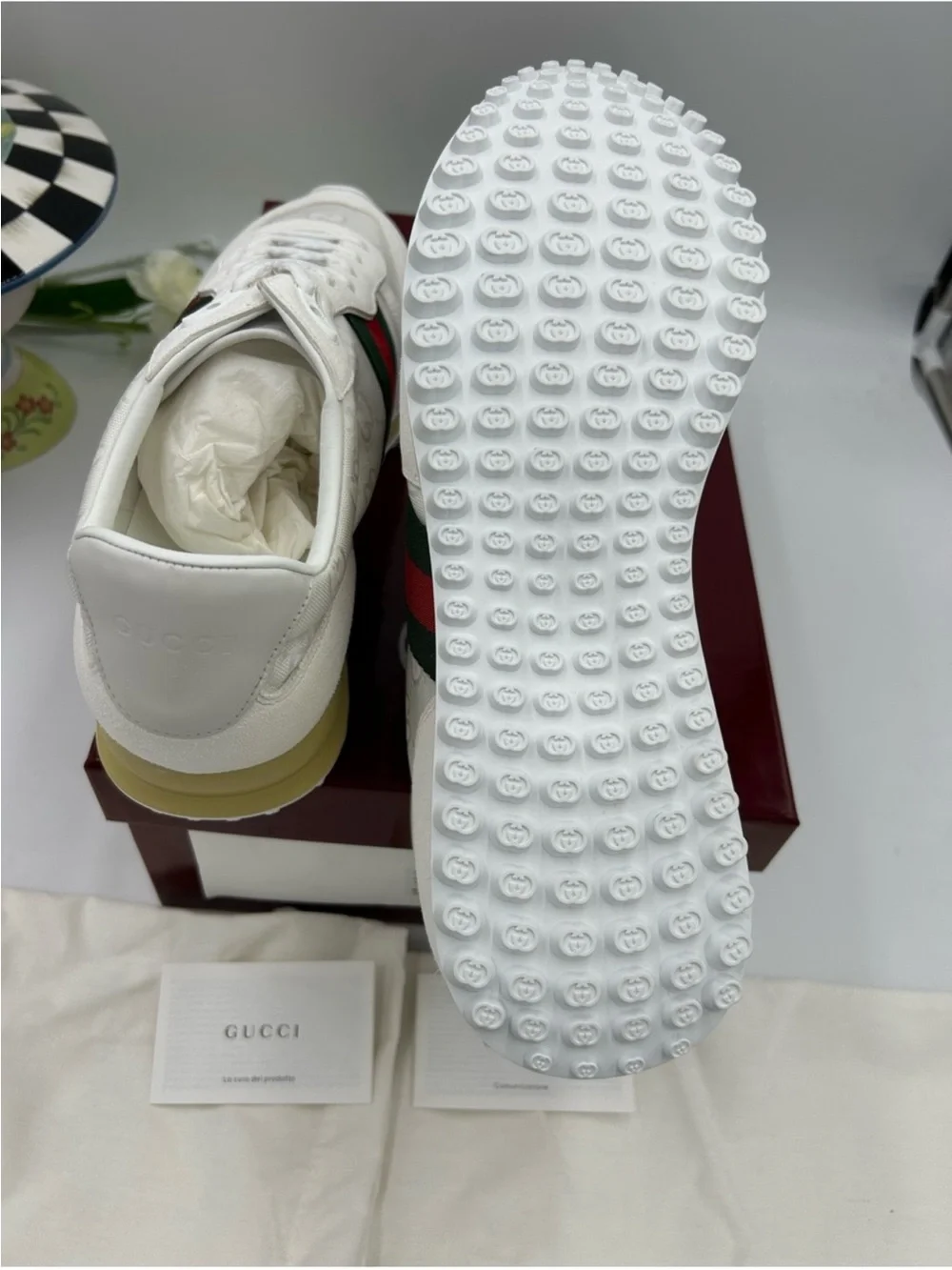 Men's Gucci Re-motion GG SNEAKERS . Size 12 fits 12.5